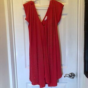 Diane von Furstenberg Swim Cover Up Tunic Red Size M EUC